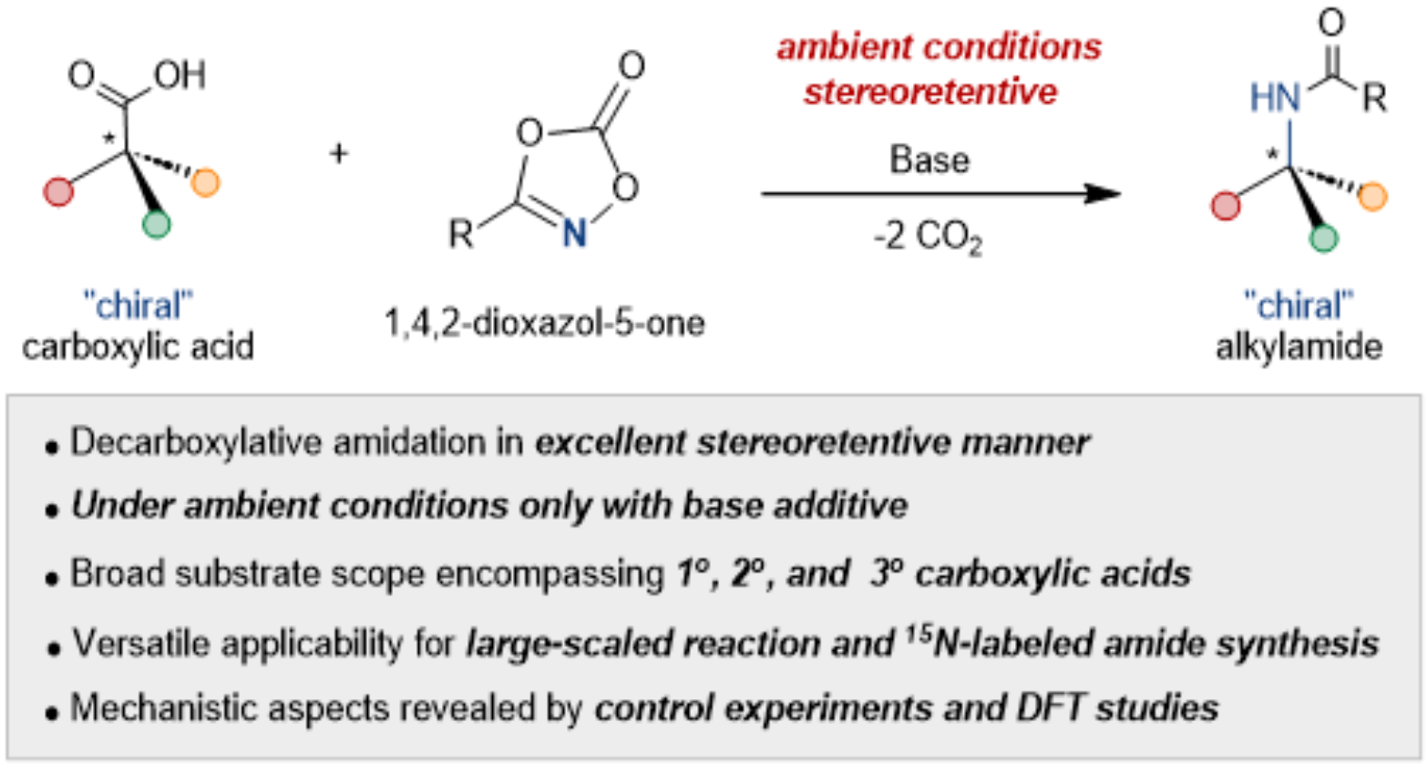 TOC graphic for Decarboxylative Stereoretentive C–N Coupling by Harnessing Aminating Reagent